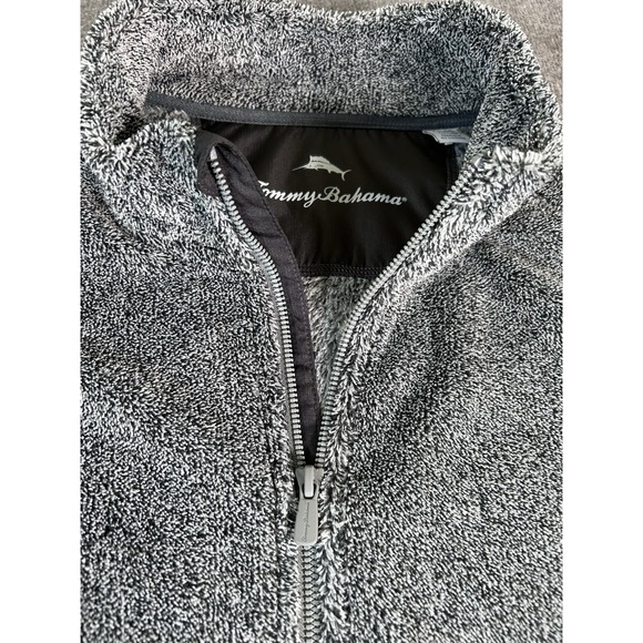 Tommy Bahama Men's Cascade‎ Cozy Vest Coal Grey Plush Fleece - Picture 2 of 7